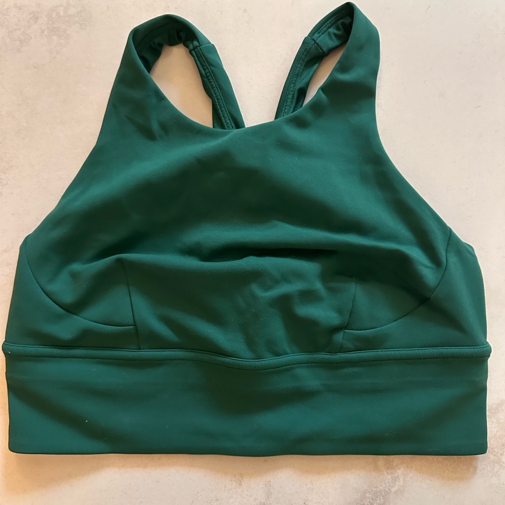 Lululemon Wunder Train Longline Bra *Medium Support, C/D Cup in Everglade Green